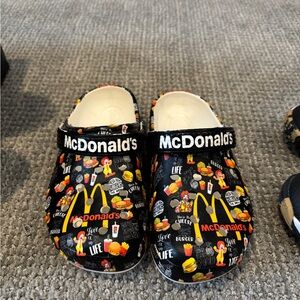 McDonald's Black Fast-Food Graphic Clogs